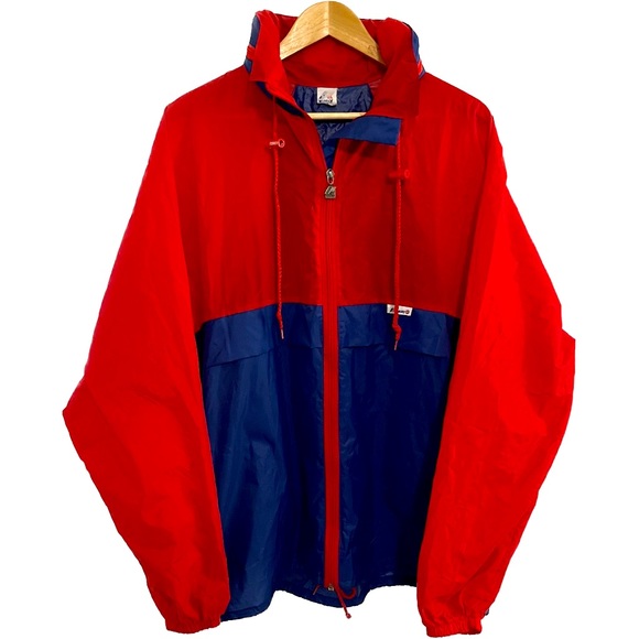 K-Way Other - Vintage K-Way packable windbreaker red blue outdoor hiking size Medium